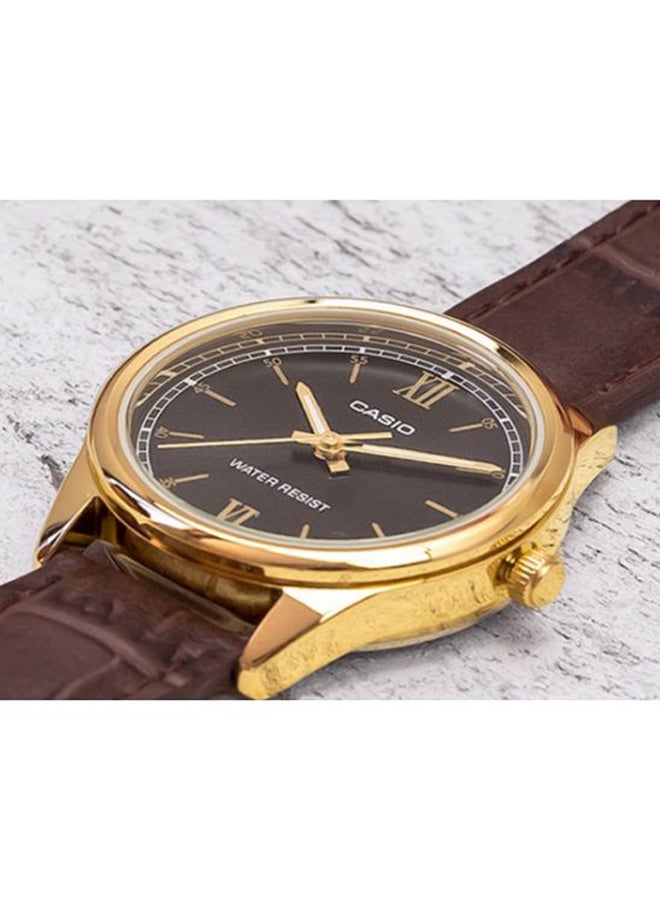 CASIO Women's Leather Analog Wrist Watch LTP-V005GL-1B2UDF - 34 mm - Brown  - Image 4