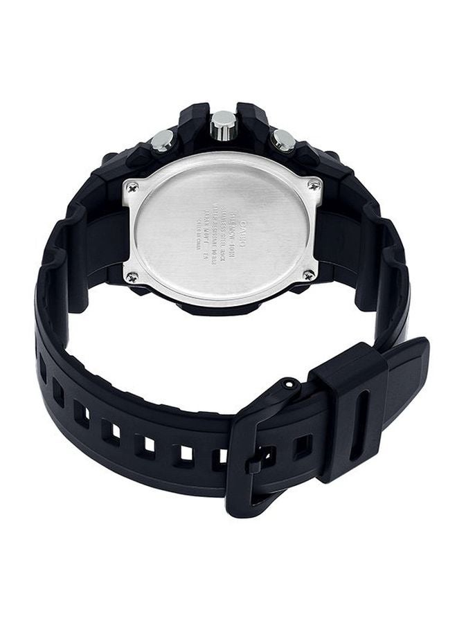 كاسيو ساعة يد كرونوغراف مقاومة للماء طراز MCW-100H-9A2 - قياس 49 مم - لون أسود للرجال - Image 2