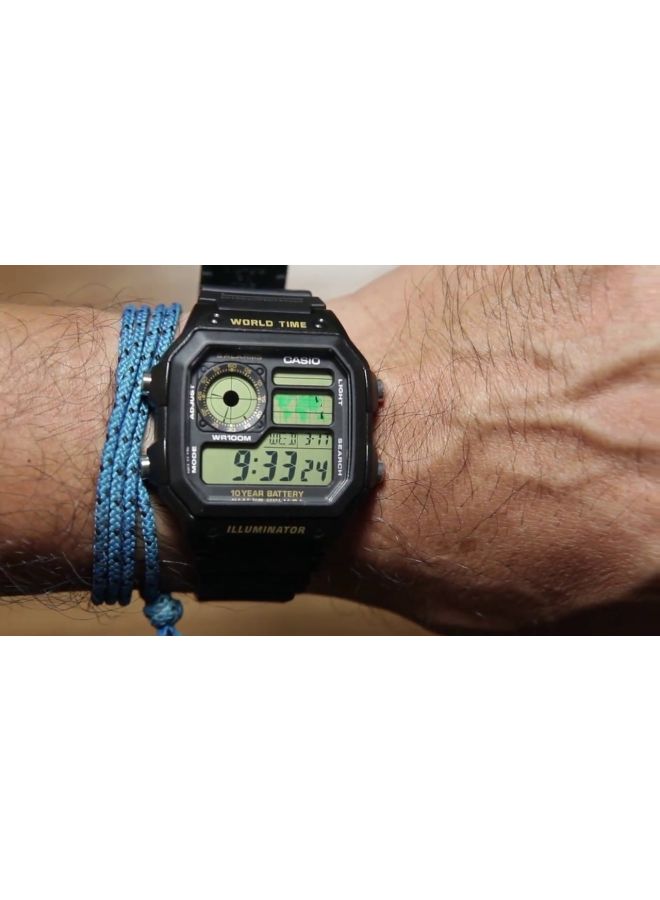 كاسيو ساعة يد رقمية للشباب AE-1200WH-1BVDF مقاس 45 مم - لون أسود للرجال  - Image 5