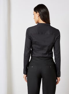 VERO MODA Classic Collared Bodysuit Black  - Image 2