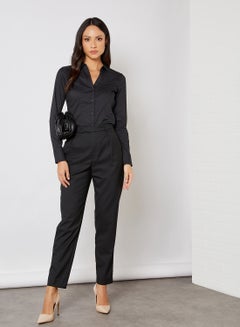 VERO MODA Classic Collared Bodysuit Black  - Image 3