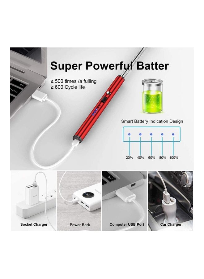 XiuWoo Electric Arc Lighter Red/Silver - Image 5