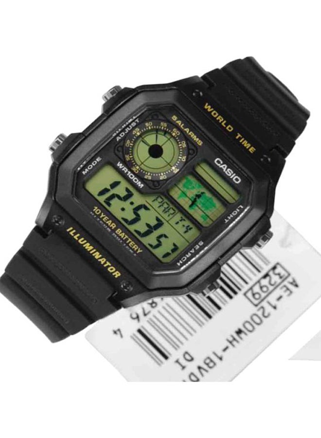 CASIO - Men's Water Resistant Digital Watch AE-1200WH-1B - 45 mm - Black - Image 1