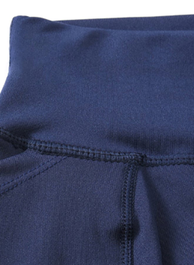 Generic - High Waist Workout Running Shorts Dark Blue - Image 1