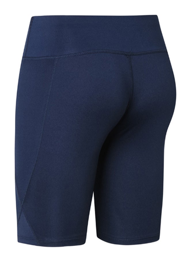 Generic - High Waist Workout Running Shorts Dark Blue - Image 1