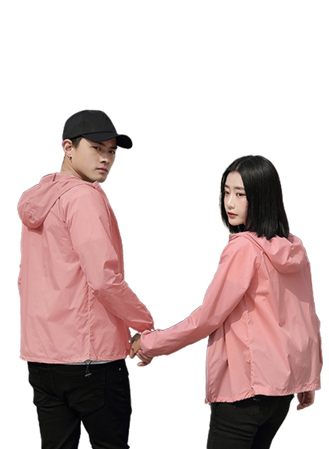 Generic - 2 Pack UV Sunshine Quick Dry Couple Hooded Jackets Pink - Image 1