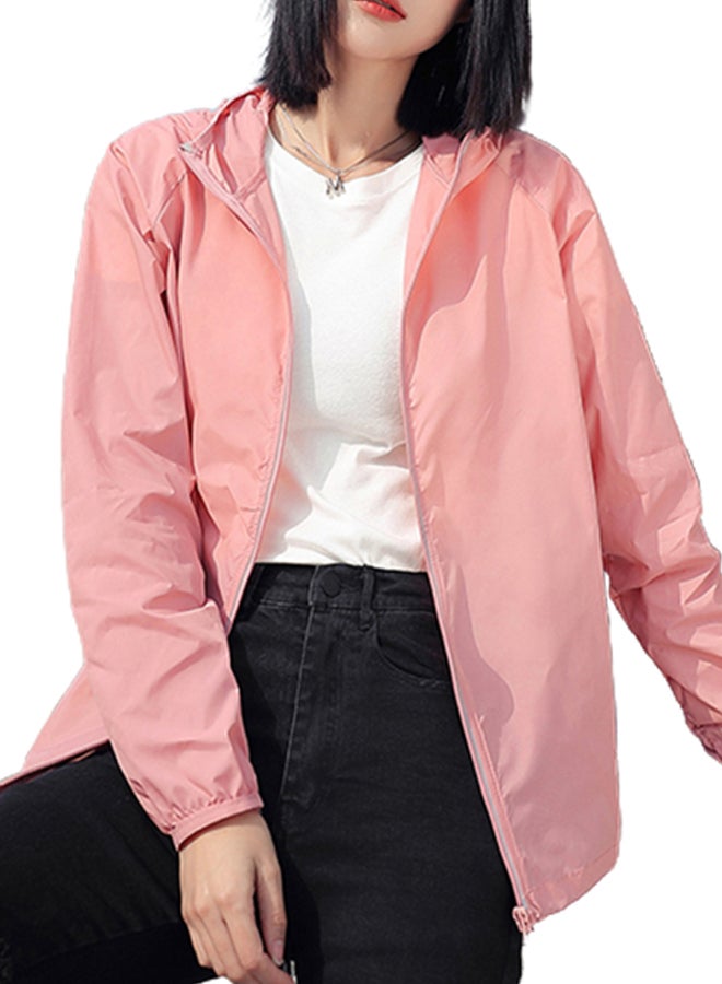 Generic - 2 Pack UV Sunshine Quick Dry Couple Hooded Jackets Pink - Image 1