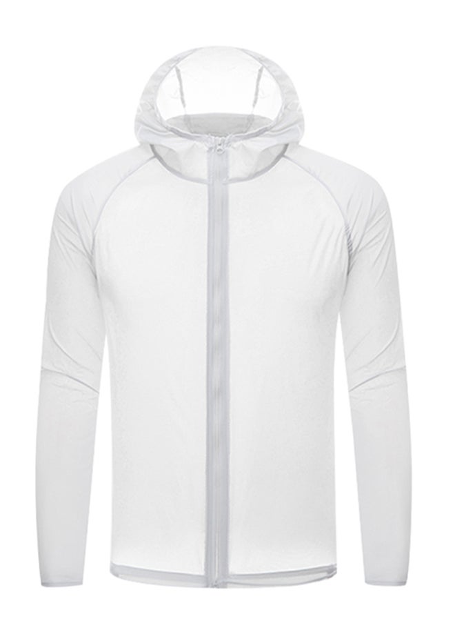2 Pack UV Sunshine Quick Dry Couple Hooded Jackets أبيض  - Image 3