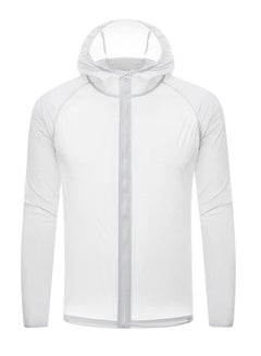 Generic 2 Pack UV Sunshine Quick Dry Couple Hooded Jackets White  - Image 2