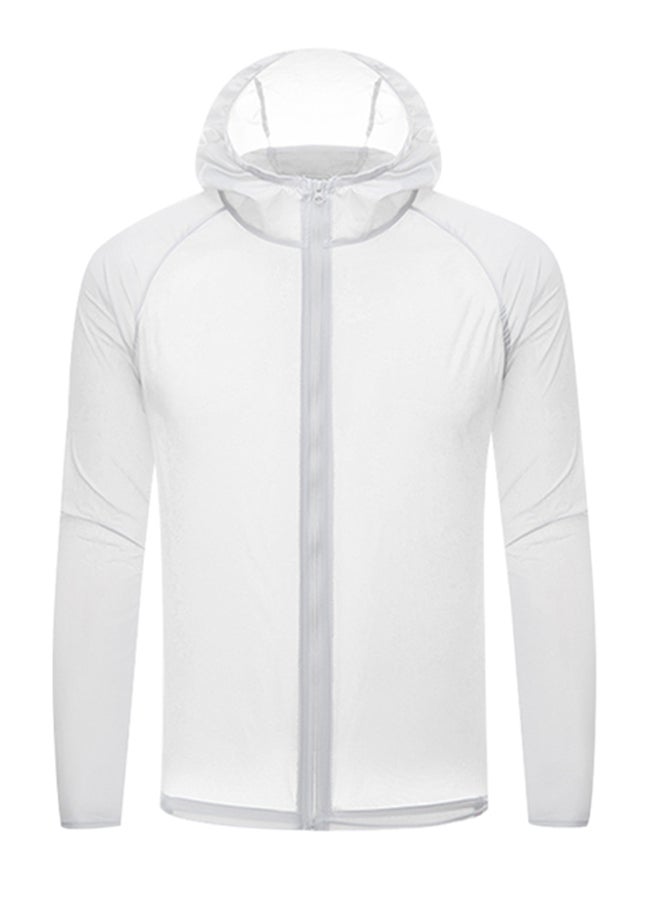 2 Pack UV Sunshine Quick Dry Couple Hooded Jackets White  - Image 2