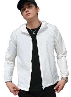 Generic 2 Pack UV Sunshine Quick Dry Couple Hooded Jackets White  - Image 3