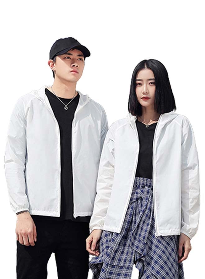 Generic - 2 Pack UV Sunshine Quick Dry Couple Hooded Jackets White - Image 1