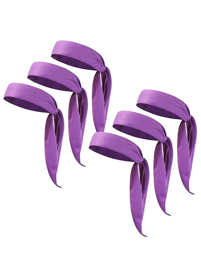 6-Piece Non-Slip Headband Set Purple - Image 1