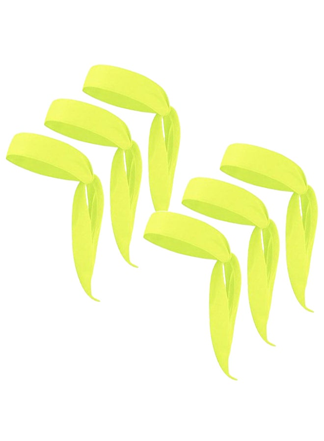 6-Piece Non-Slip Headband Set Yellow - Image 1