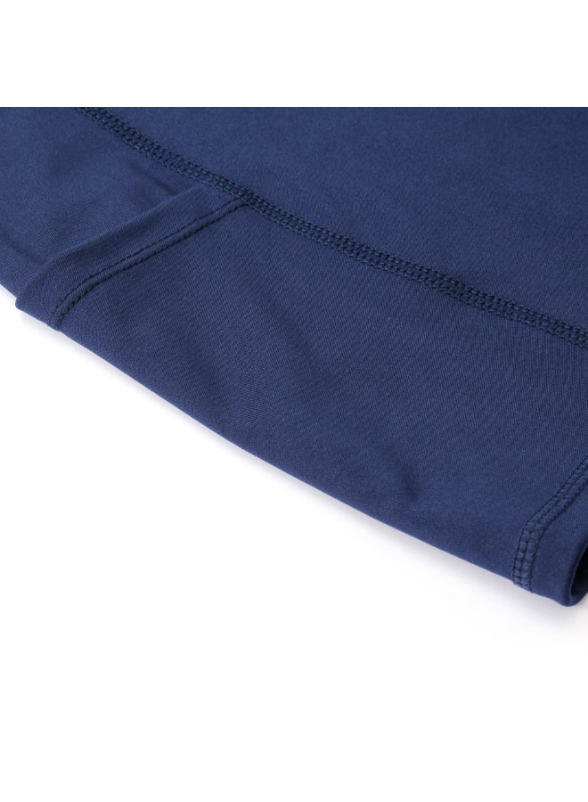 Comfortable High Waist Yoga Shorts Blue - Image 5