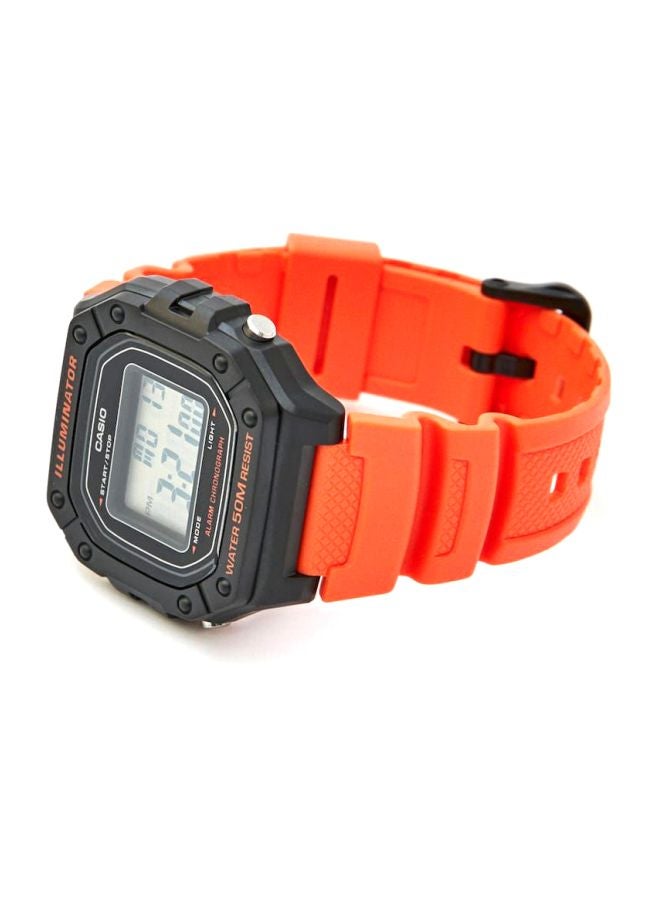 CASIO Men's Youth Digital Watch W-218H-4B2VEF - 44 mm - Orange  - Image 4