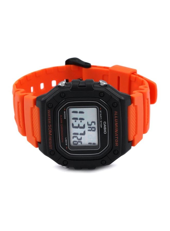 CASIO Men's Youth Digital Watch W-218H-4B2VEF - 44 mm - Orange  - Image 5