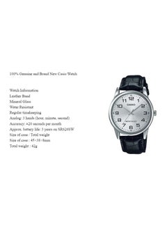 CASIO Men's Water Resistant Analog Watch MTP-V001L-7B - 45 mm - Black  - Image 5