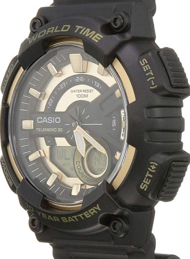 CASIO Men's Rubber Analog & Digital Wrist Watch AEQ-110BW-9AVEF - 47 mm - Black - Image 4