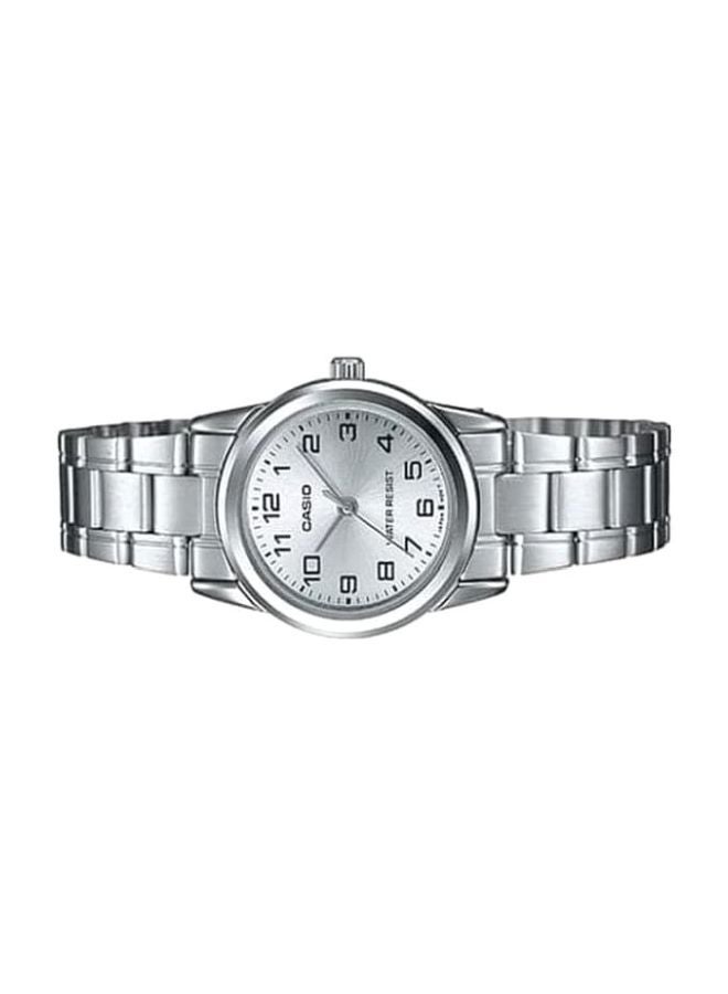 كاسيو ساعة يد رسمية بعقارب طراز LTP-V001D-7B - مقاس 25 مم - لون فضي للنساء - Image 5