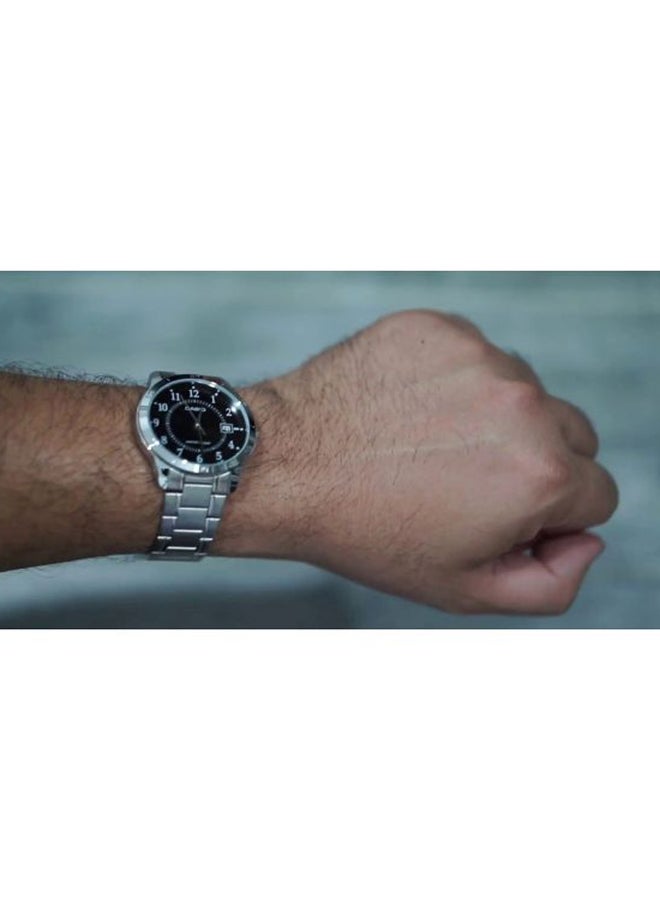 CASIO - Stainless Steel Analog Couple Watch Set MTP-V004D-1B + LTP-V004D-1B - Image 1