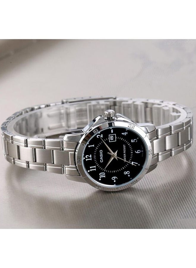 CASIO - Stainless Steel Analog Couple Watch Set MTP-V004D-1B + LTP-V004D-1B - Image 1
