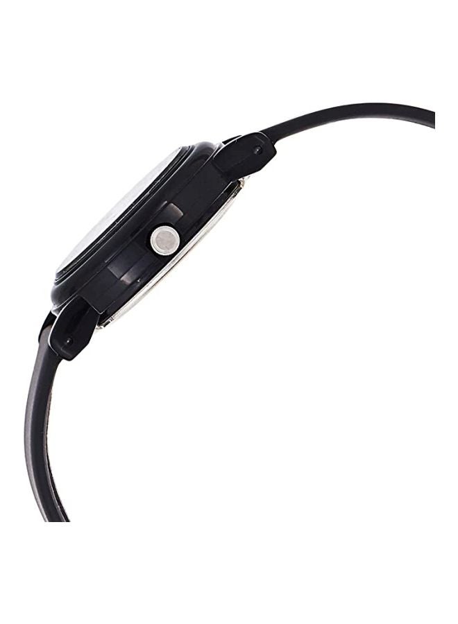 كاسيو ساعة يد بعقارب وسوار من الراتنج مقاومة للماء طراز LQ139AMV-7B3 - مقاس 24 مم - لون أسود للنساء - Image 3