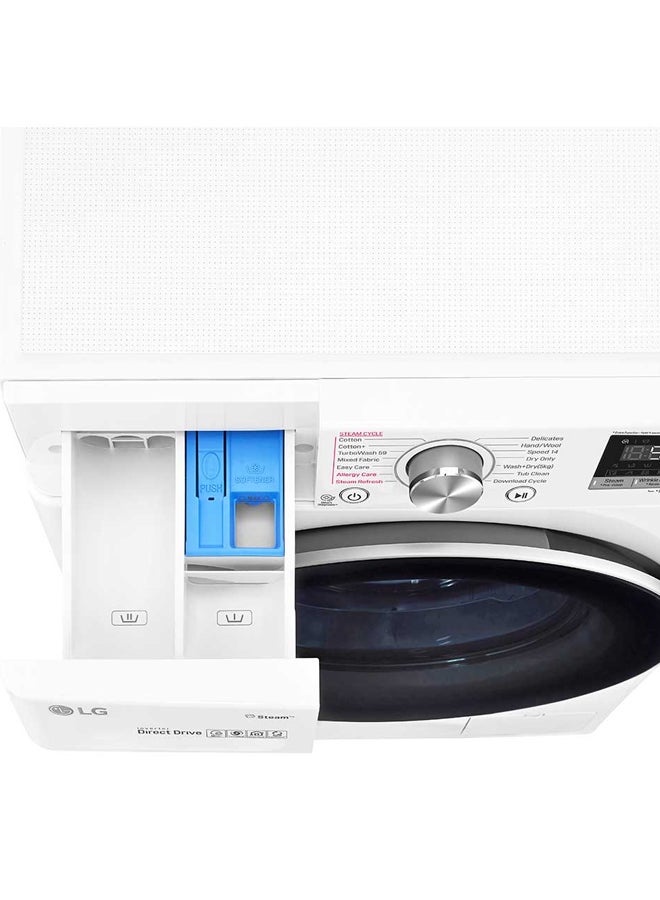 LG - Front Load Washing Machine With Dryer 10.5kg WSV1107WHT White/Black - Image 1