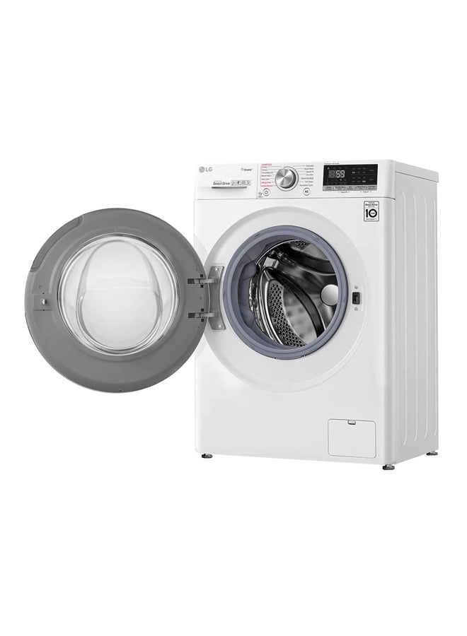 LG - Front Load Washing Machine With Dryer 10.5kg WSV1107WHT White/Black - Image 1