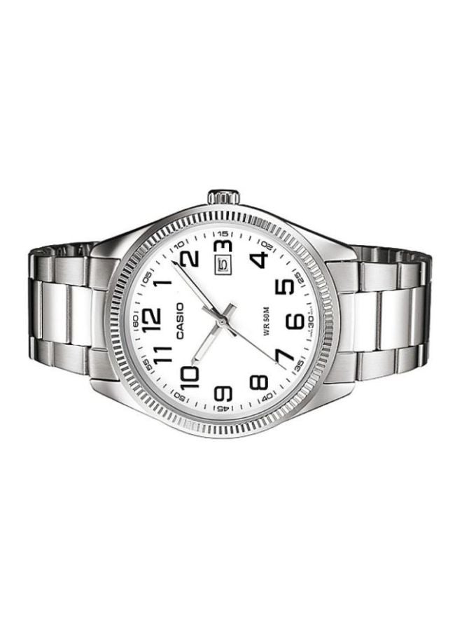 كاسيو ساعة يد إنتايسر بعقارب طراز LTP-1302D-7BVDF - 30 مم - فضي للنساء - Image 5