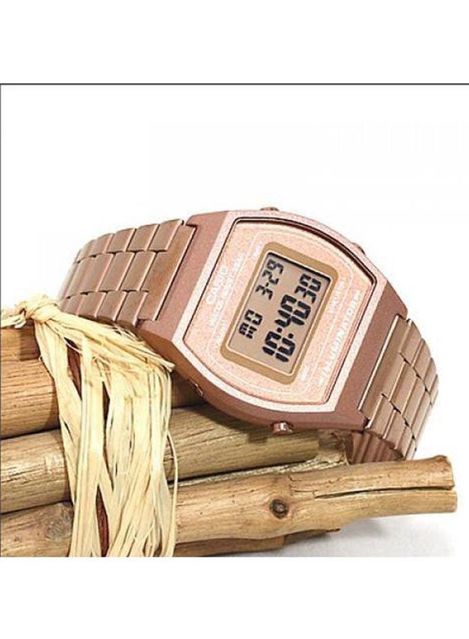 CASIO - Women's Vintage Collection Youth Water Resistant Digital Watch B640WC-5ADF - 35 mm - Rose Gold - Image 1