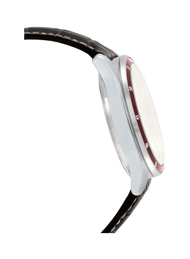 CASIO Men's Leather Analog Wrist Watch MTP-1374L-7A1VDF-R - 47 mm - Brown - Image 4