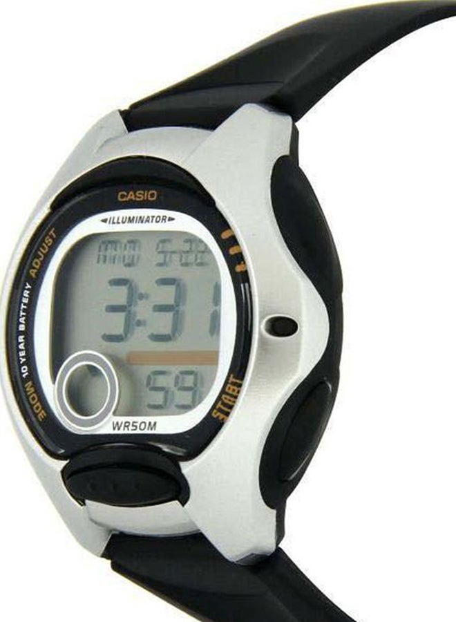 كاسيو ساعة يد رقمية بسوار من الراتينج طراز LW-200-1ADF - 35 مم - أسود للنساء - Image 3