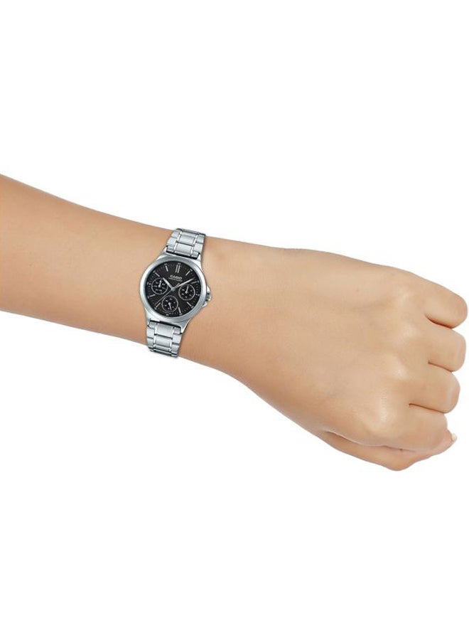 CASIO - Women's Water Resistant Stainless Steel Analog Wrist Watch LTP-V005D-1AUDF - 28 mm - Silver - Image 1