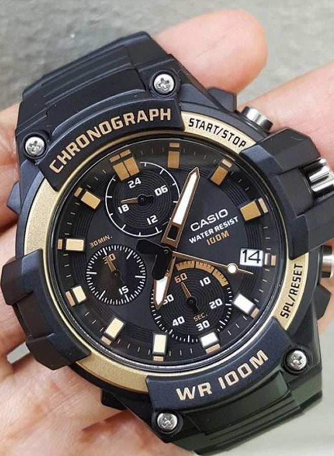 CASIO - Men's Youth Chronograph Watch MCW-110H-9AVDF - 54 mm - Black - Image 1