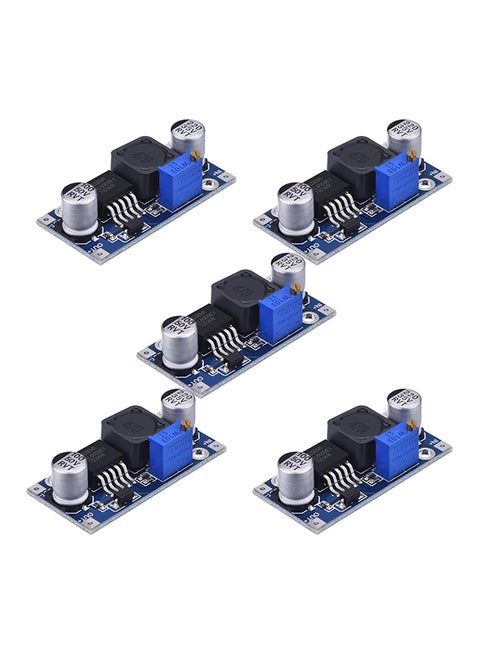 5-Piece Boost Converter DC To DC Adjustable Step-Up Circuit Board Multicolour