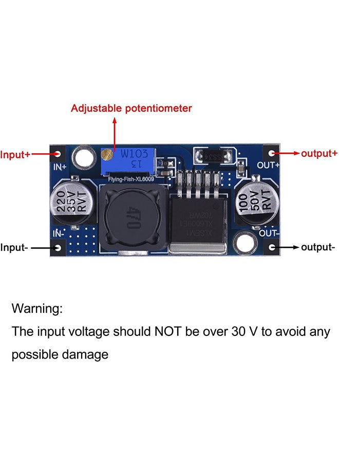 Generic - 5-Piece Boost Converter DC To DC Adjustable Step-Up Circuit Board Multicolour - Image 1