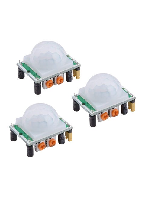 3-Piece PIR Infrared Sensor Human Body Motion Module for Arduino Multicolour