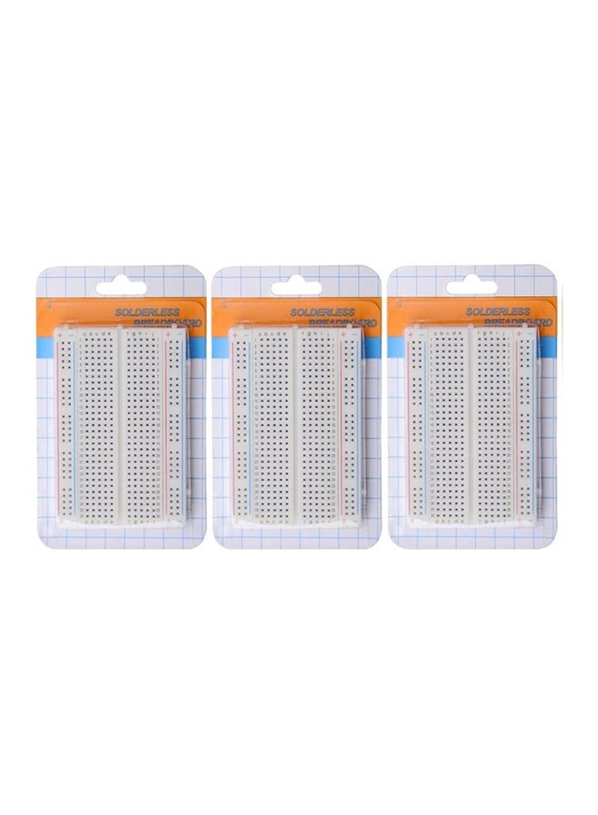 3-Piece Tie-Points Breadboard Set White - Image 1
