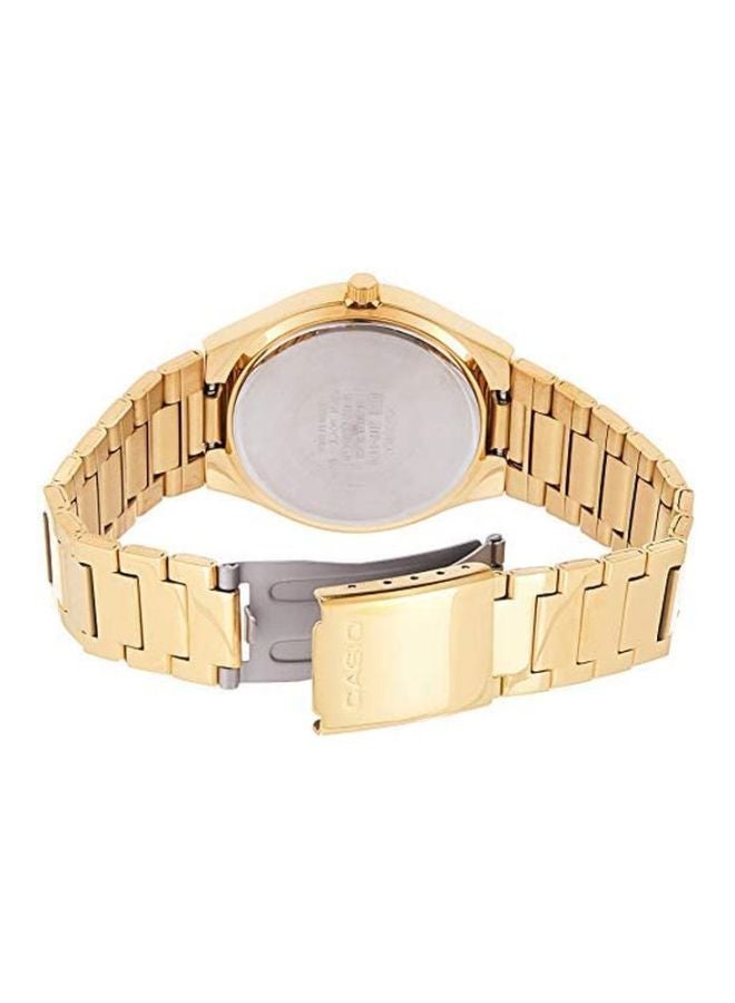 كاسيو ساعة يد بعقارب وسوار من الإستانلس ستيل طراز MTP1170N-9ARDF - 36 مم - ذهبي للرجال - Image 2