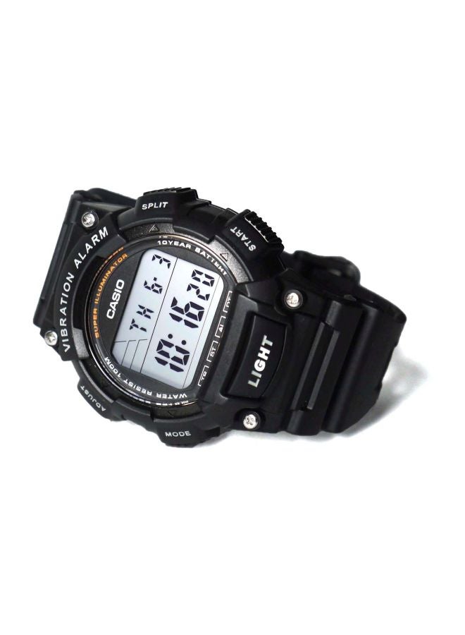 كاسيو ساعة يد شبابية رقمية مقاومة للماء طراز W-736H-1AVEF - مقاس 51 مم - لون أسود للرجال - Image 4