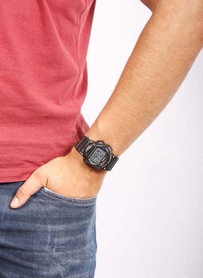 كاسيو ساعة يد شبابية رقمية مقاومة للماء طراز W-736H-1AVEF - مقاس 51 مم - لون أسود للرجال - Image 5