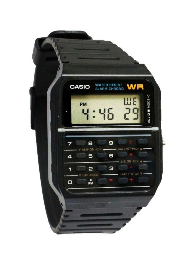 Men's Resin Calculator Digital Watch CA53W-1 - 34 mm - Black