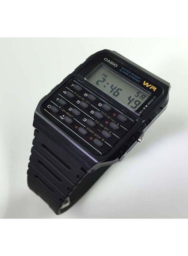 Men's Resin Calculator Digital Watch CA53W-1 - 34 mm - Black