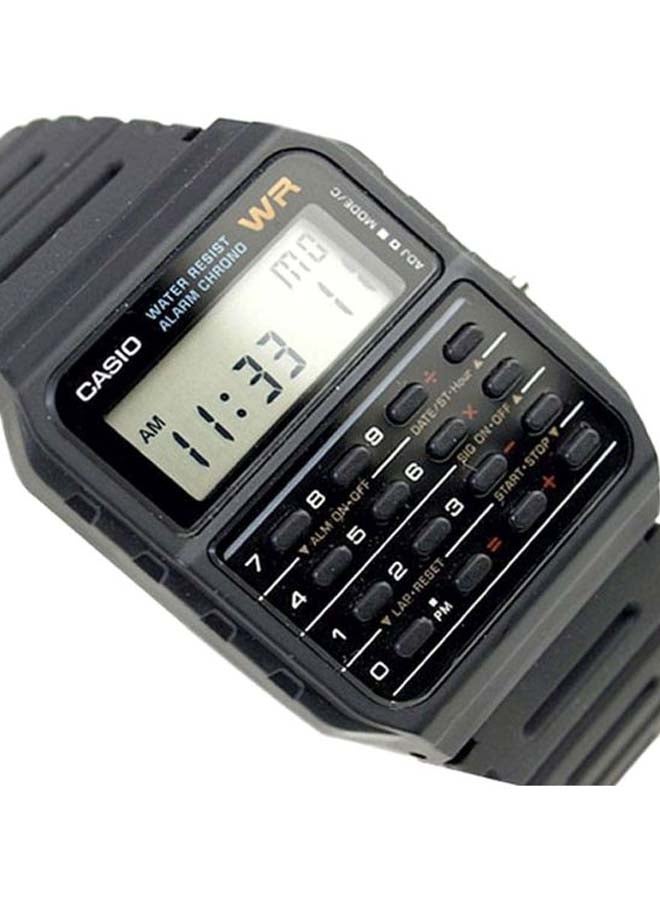 Men's Resin Calculator Digital Watch CA53W-1 - 34 mm - Black