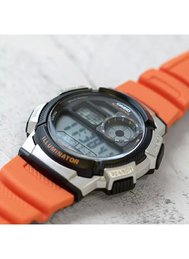 Men's Resin Digital Wrist Watch AE-1000W-4B - 44 mm - Orange - v1618922157/N19449597A_5