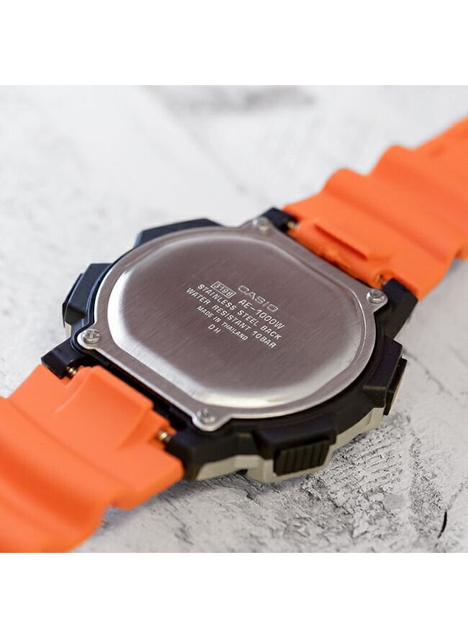 CASIO - Men's Resin Digital Wrist Watch AE-1000W-4B - 44 mm - Orange - Image 1