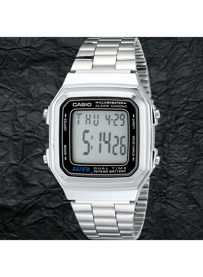 CASIO Men's Vintage Digital Watch A178WA-1A - 41 mm - Silver - Image 5