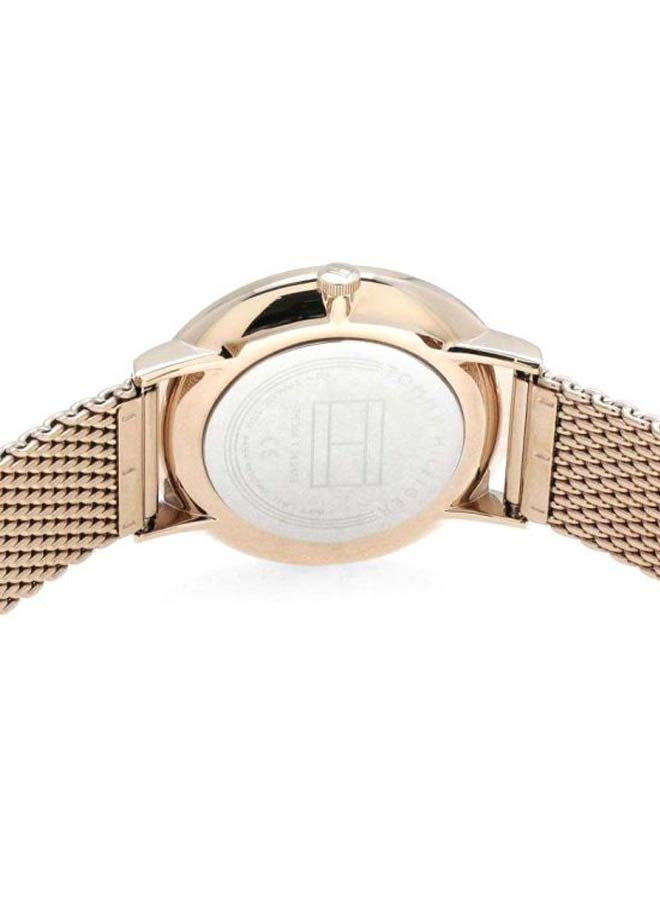 Men's Round Shape Stainless Steel Analog Wrist Watch 40 mm - Gold - 1791506