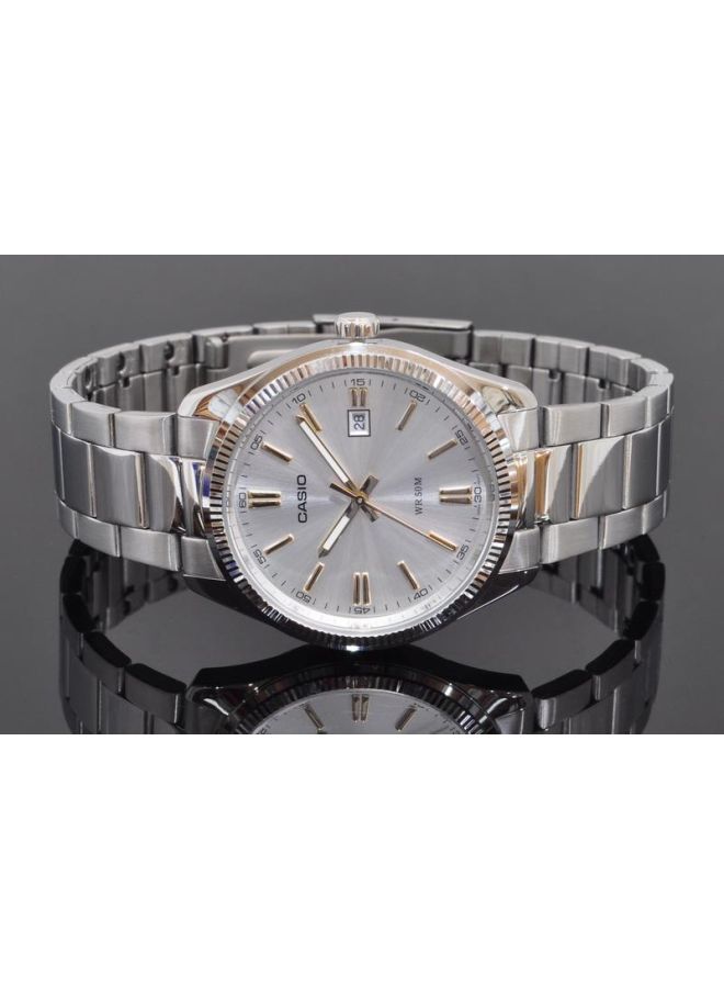 CASIO - Women's Enticer Water Resistant Digital Watch LTP-1302D-7A2VDF - 30 mm - Silver - Image 1